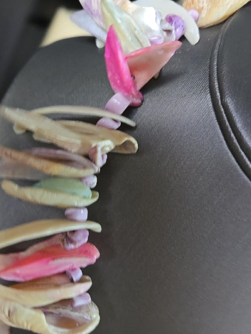 Handcrafted Multicolor Shell Statement Necklace - Picture 6 of 10